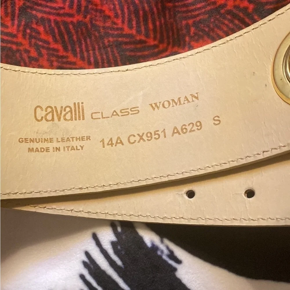 Roberto Cavalli Class NWOT limited edition Gold Belt fancy wide gold exclusive S